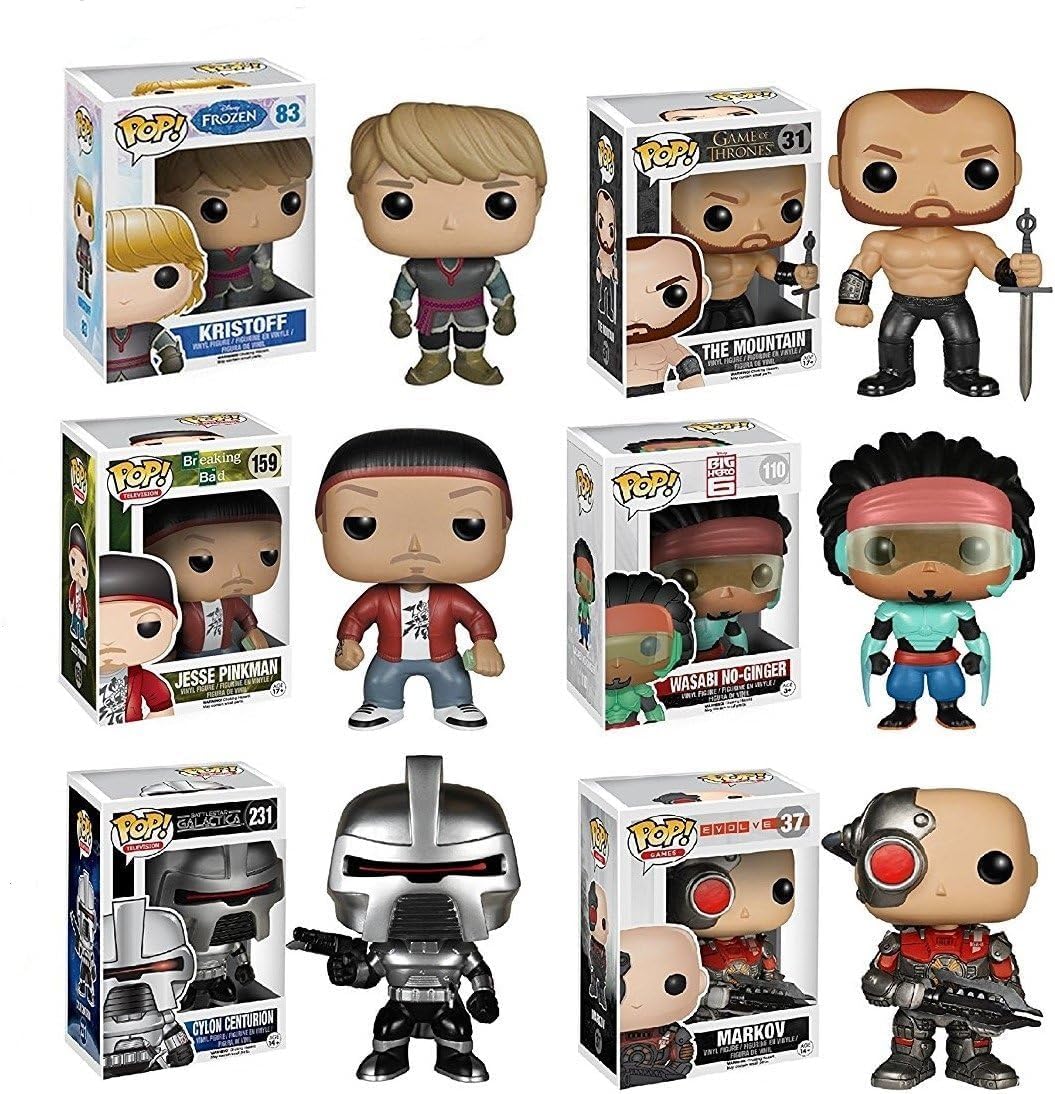 Funko POP Mystery Starter Bundle Pack Set of 6! 6 Random Pops No Duplication! Includes 6 Plastic Protector Cases! Bundle Produced Golden Groundhog!