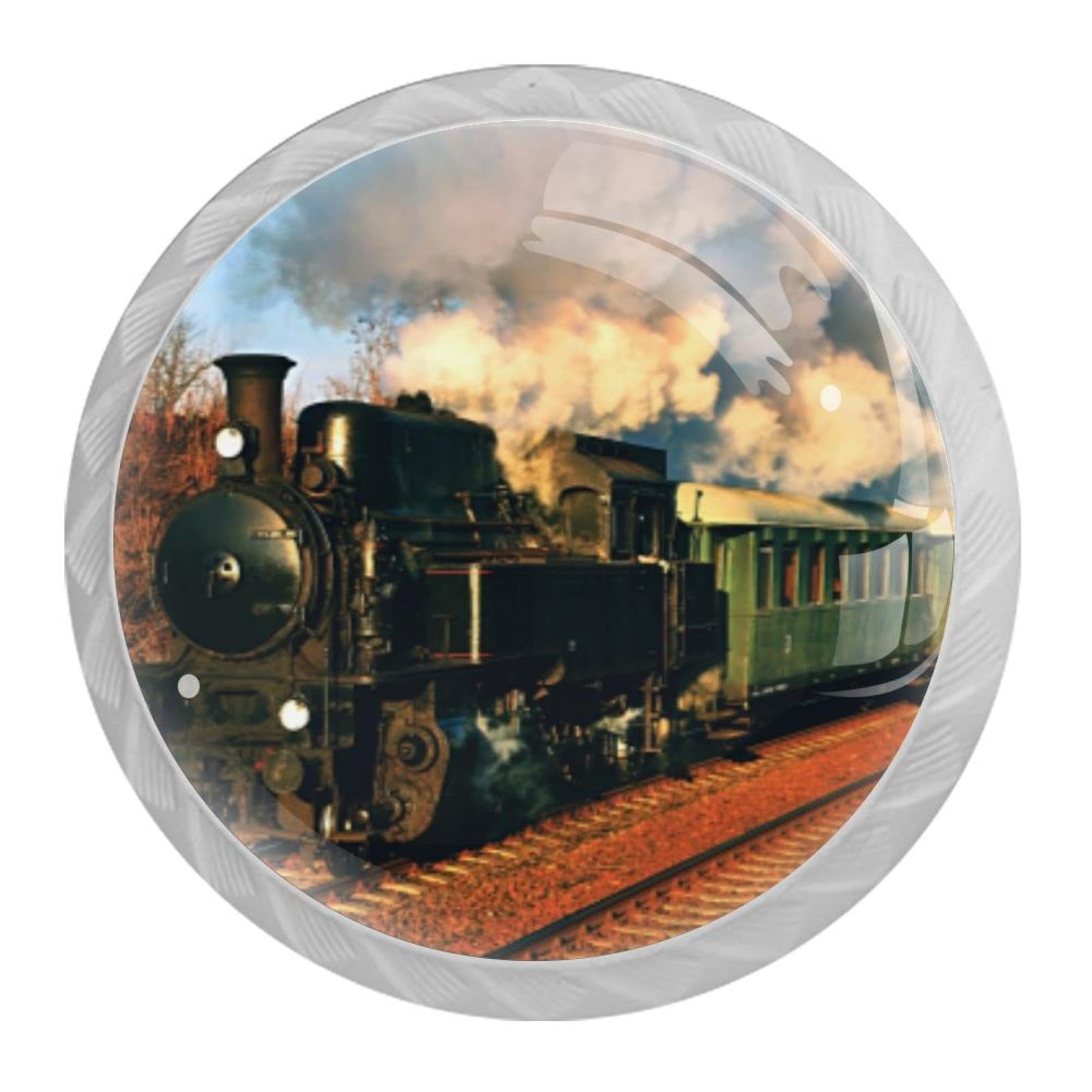Tqmspg Multi02 4 Pieces Drawer Pulls Vintage Train Door Knobs Dresser Handles For Kitchen Wardrobe Cupboard Hardware Furniture