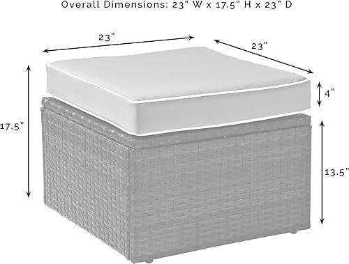 Miniatura 10 de Crosley Furniture Palm Harbor - Silla seccional para exteriores sin brazos, sillas de mimbre para patio, porche, terraza, patio trasero, color