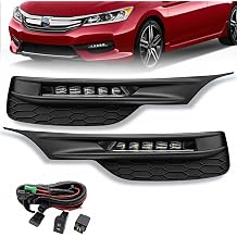 LED Fog Lights Compatible With 2016 2017 Honda Accord 4DR Sedan Front Bumper Fog Lamps with Switch and Wiring Harness