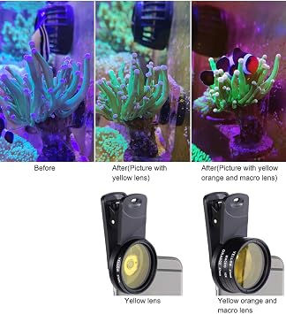 Aquarium Choice Coral Lens Filter Kit for Cell Phones