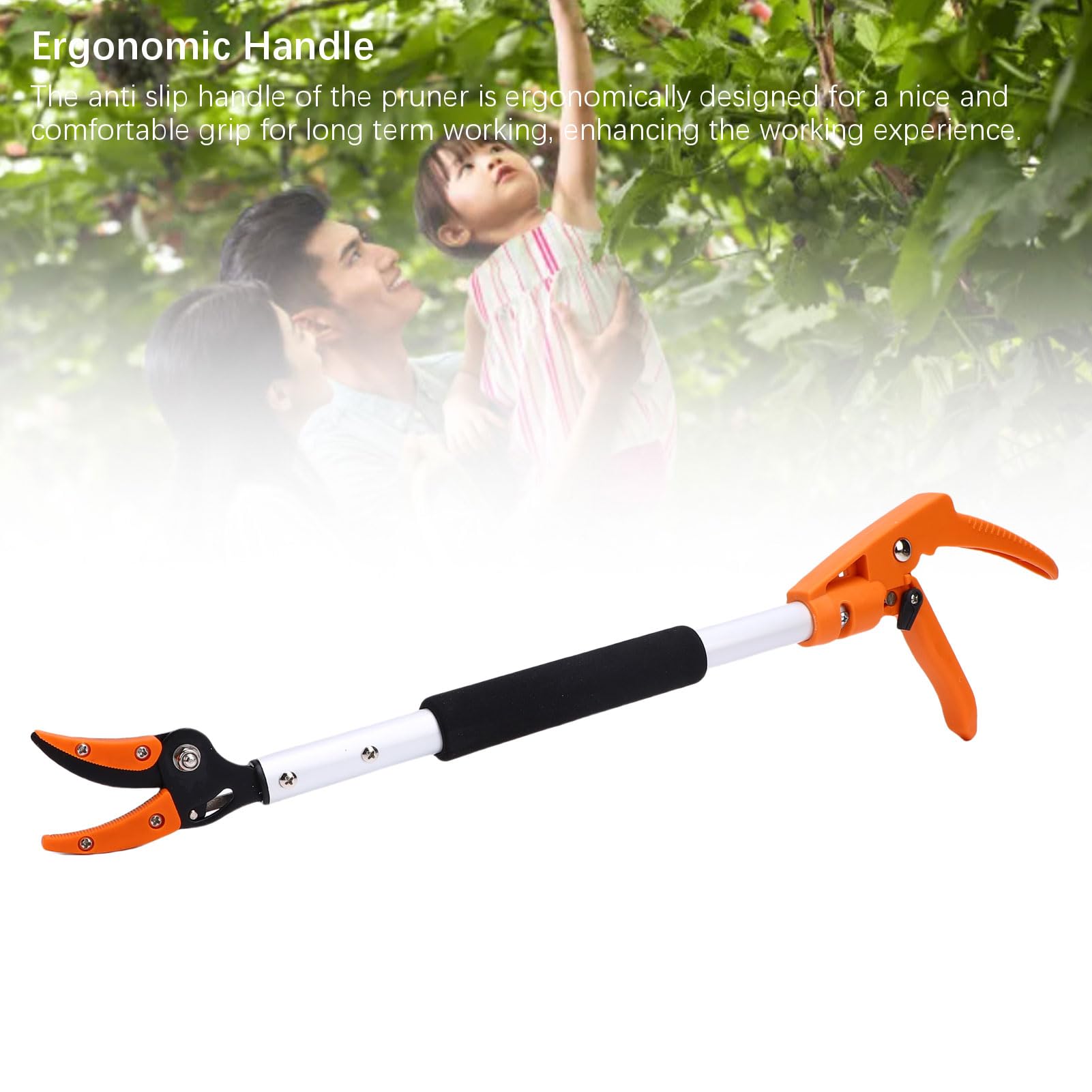 EMUKOEP Tijeras Afiladas para Recoger Frutas, Podadora Fácil de Usar para Pepino, Uva, Melocotón, 2 Pies