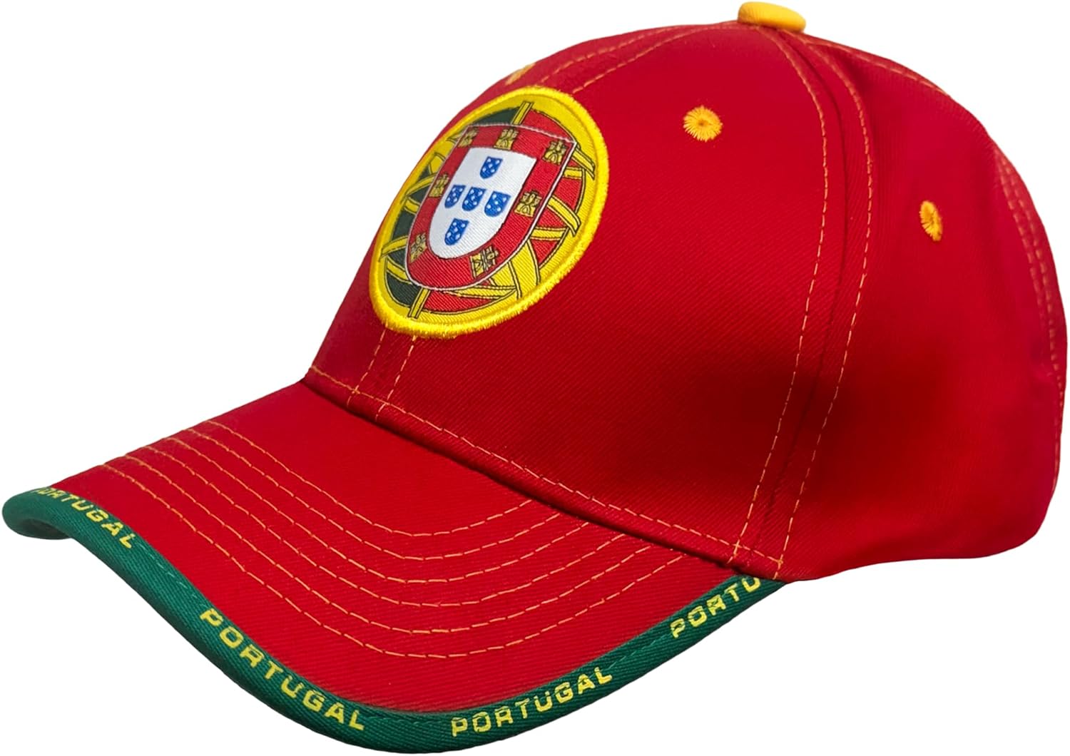 Just 4 Kicks Portugal Cap, World Cup Soccer Cotton Dad Hat, Adjustable Baseball Cap. Maroon - Image 2