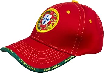 Just 4 Kicks Portugal Cap, World Cup Soccer Cotton Dad Hat, Adjustable Baseball Cap. Maroon