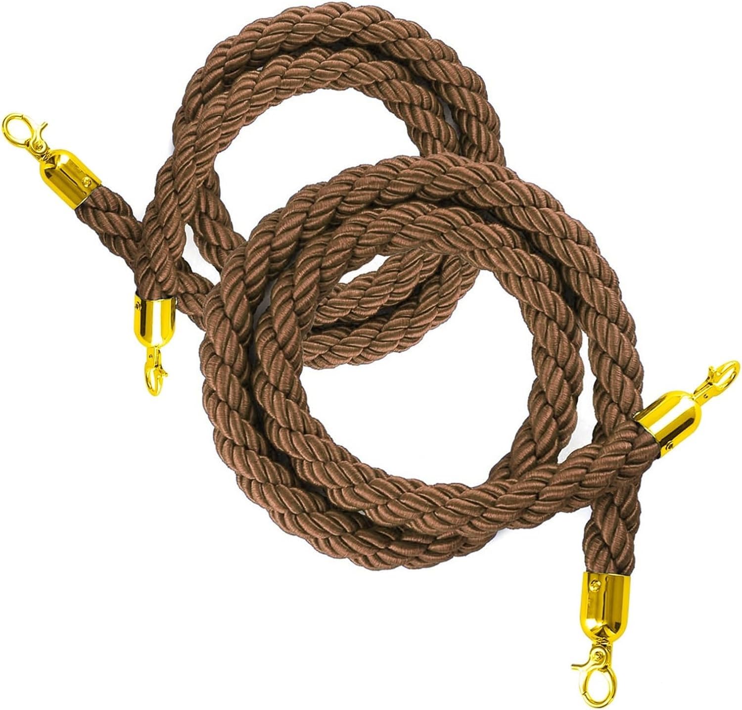 Generico Reti di carico, Rete di Sicurezza per carichi Pesanti, Corda di Iuta, Protezione per Bambini, Corda per Bambini, Set di Corde barriera Premium - 2 Pezzi, Corda con Pali da 280 cm/9 Piedi con