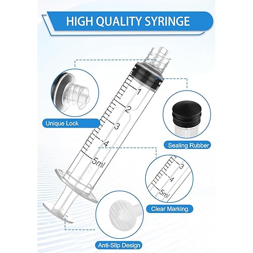 Miniatura 20 de Luer Lock - Jeringas desechables estériles sin agujas (paquete de 30), embalaje sellado individual