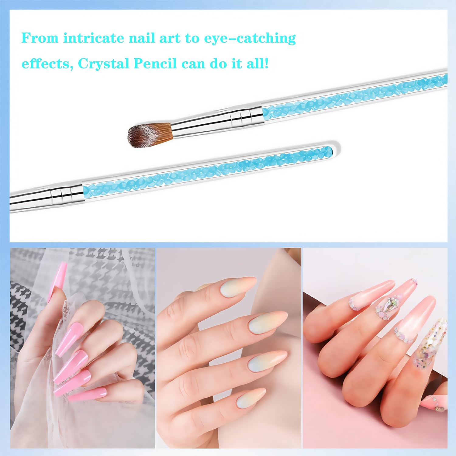 7 Multi-Size Nail Art Brush Set Nail Art Tool Set Resin Palette For DIY Makeup Display Board For Home Salon Pro & Beginner