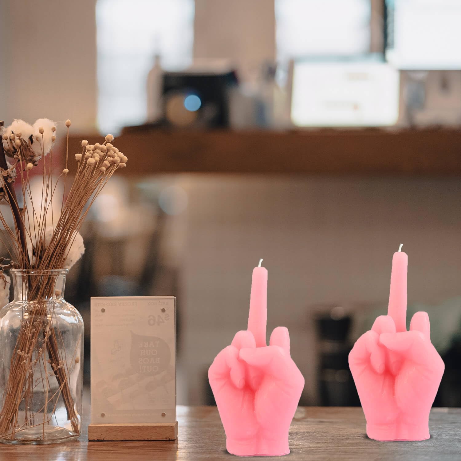 NIMONA Middle Finger Scented Candle, 2 Pcs Apartment Home Decor Aesthetic Soy Wax Hand Gesture Cute Candles, Desk Sculpture Decorations Gift for House, Bedroom and Home Room. image 4