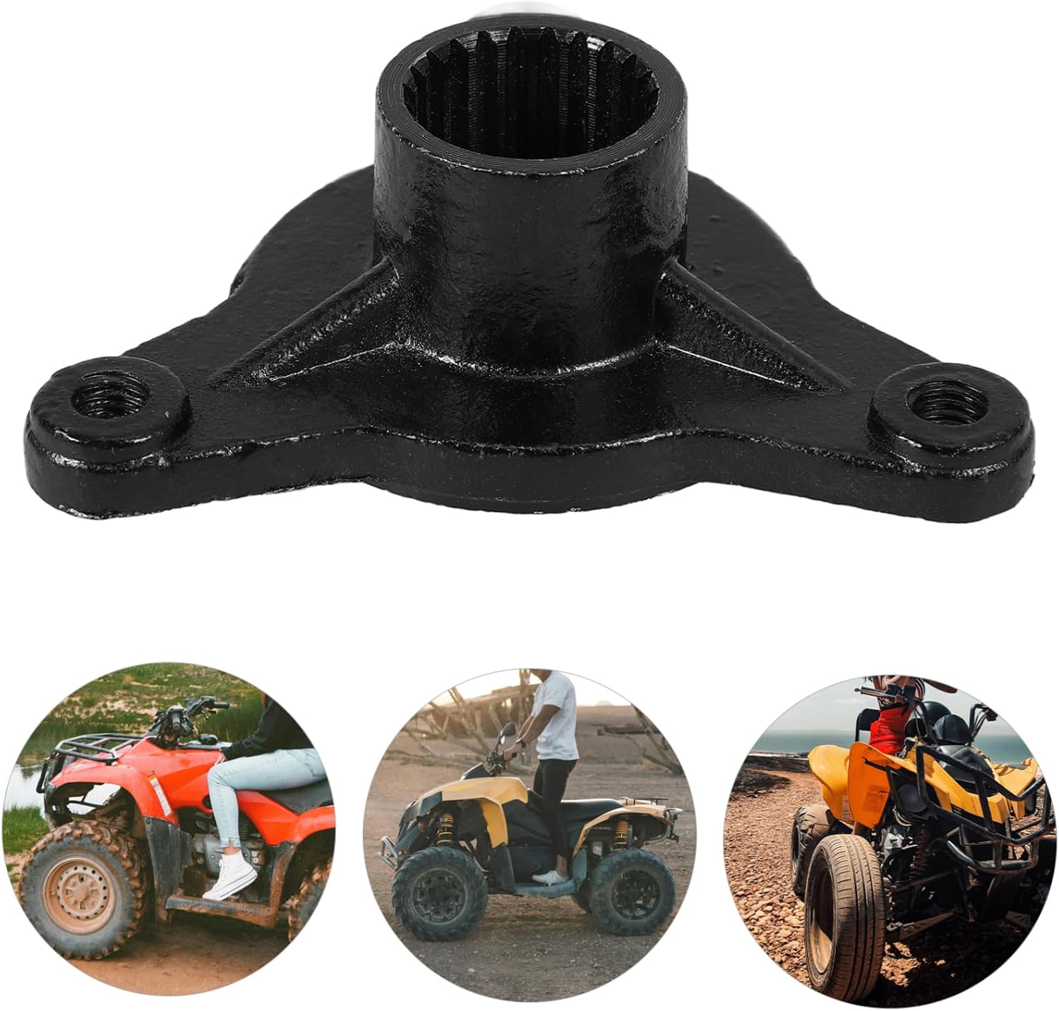 ATV Rear Wheel Hub Axle Hub 23 Teeth Flange for Go Kart and Utility Vehicle 3-Bolt Design Sturdy Construction for-Road Use