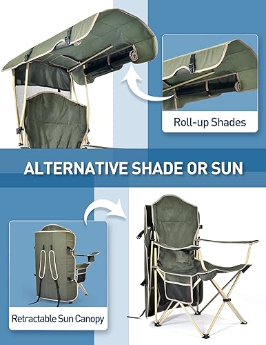 Miniatura 5 de Silla de camping con calefacción respaldo y asiento 3 niveles de calor silla plegable con calefacción con soporte para tazas bolsillos ricos bolsa