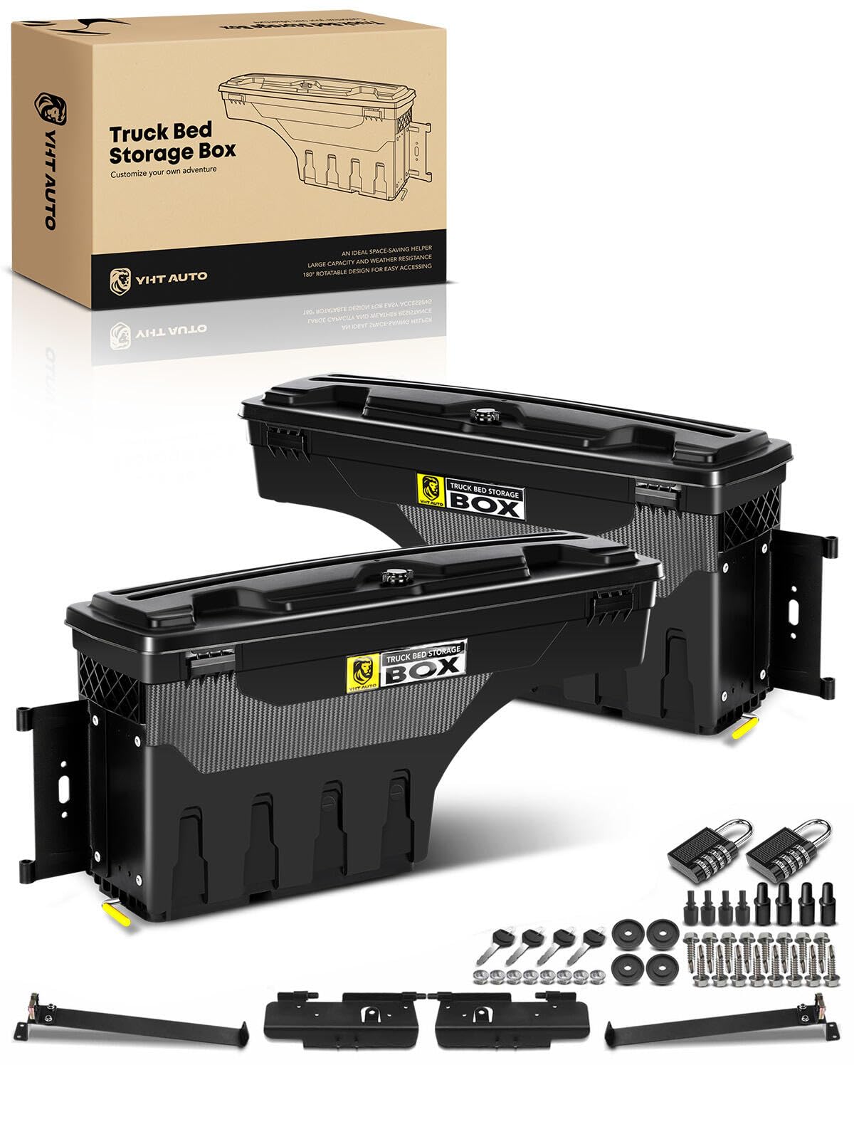 YHTAUTO Truck Bed Storage Tool Box Pair