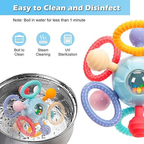 Miniatura 4 de Montessori - Juguetes de dentición para bebés de 0 a 6, 6 a 12 meses, juguetes sensoriales para bebés de 0, 3, 6, 9, 12, 18 meses, juguetes de