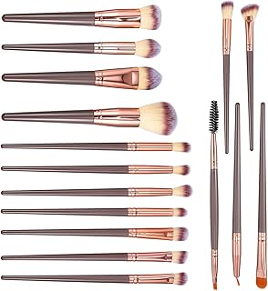 Unomor Juego de 16 brochas de maquillaje, bas...
