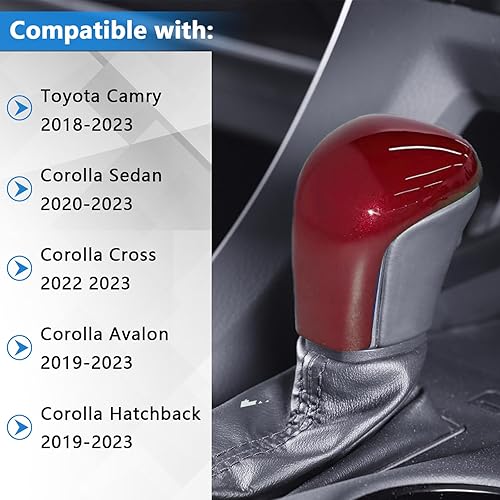 Miniatura 5 de Cubierta para perilla de palanca de cambios adecuada para Toyota Camry 2018-2025Toyota AvalonCorolla SedanCorolla CrossCorolla Hatchback perilla de