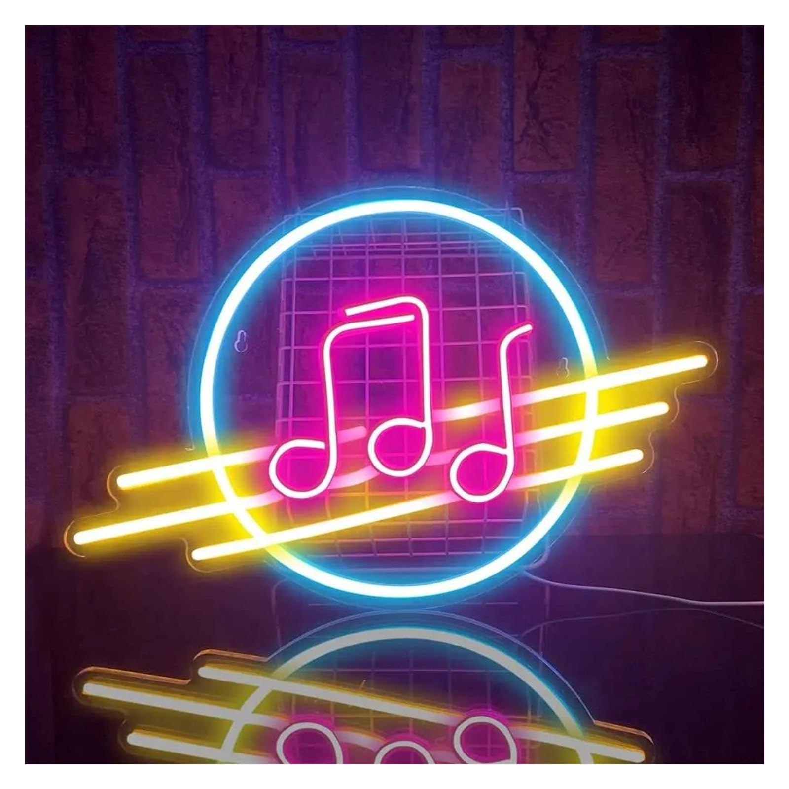 LEMST Sign Lamp Music Symbol Neon Sign,Suitable for Music Rooms, KTVs and Concert Halls 28.5x42.5cm