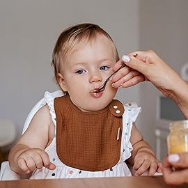 Muslin Bibs for Baby Boys Girls,Organic Muslin Baby Bib for Drooling and Teething,Soft Bandana Drool Bibs 5 Pack