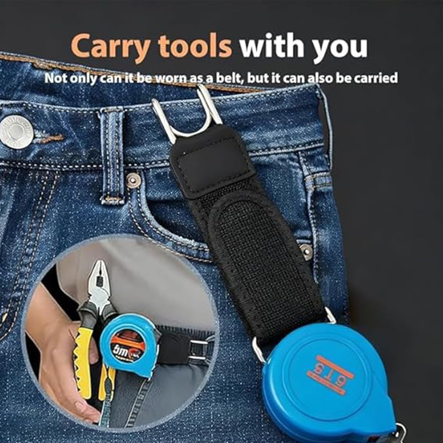 FiveMileBro Cinturón Sin Hebilla, Cinturón con Gancho Metálico, Elástico Invisible Ajustable, Unisex para Hombre y Mujer, Ideal para Jeans, Vestidos, Trabajo, Viajes y Uso Diario — view 5