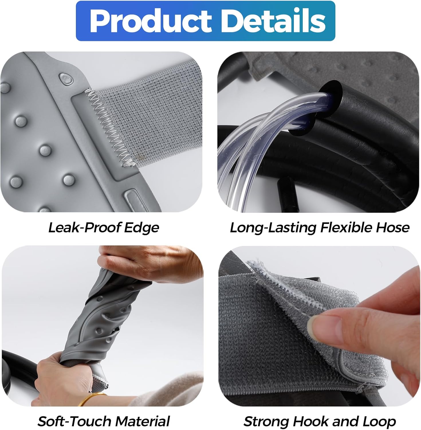Portable Cold Therapy Machine for Knee & Muscle Recovery, Ice Therapy System with Compression Pad for Shoulder, Hip, Ankle, Long-Lasting Comfort