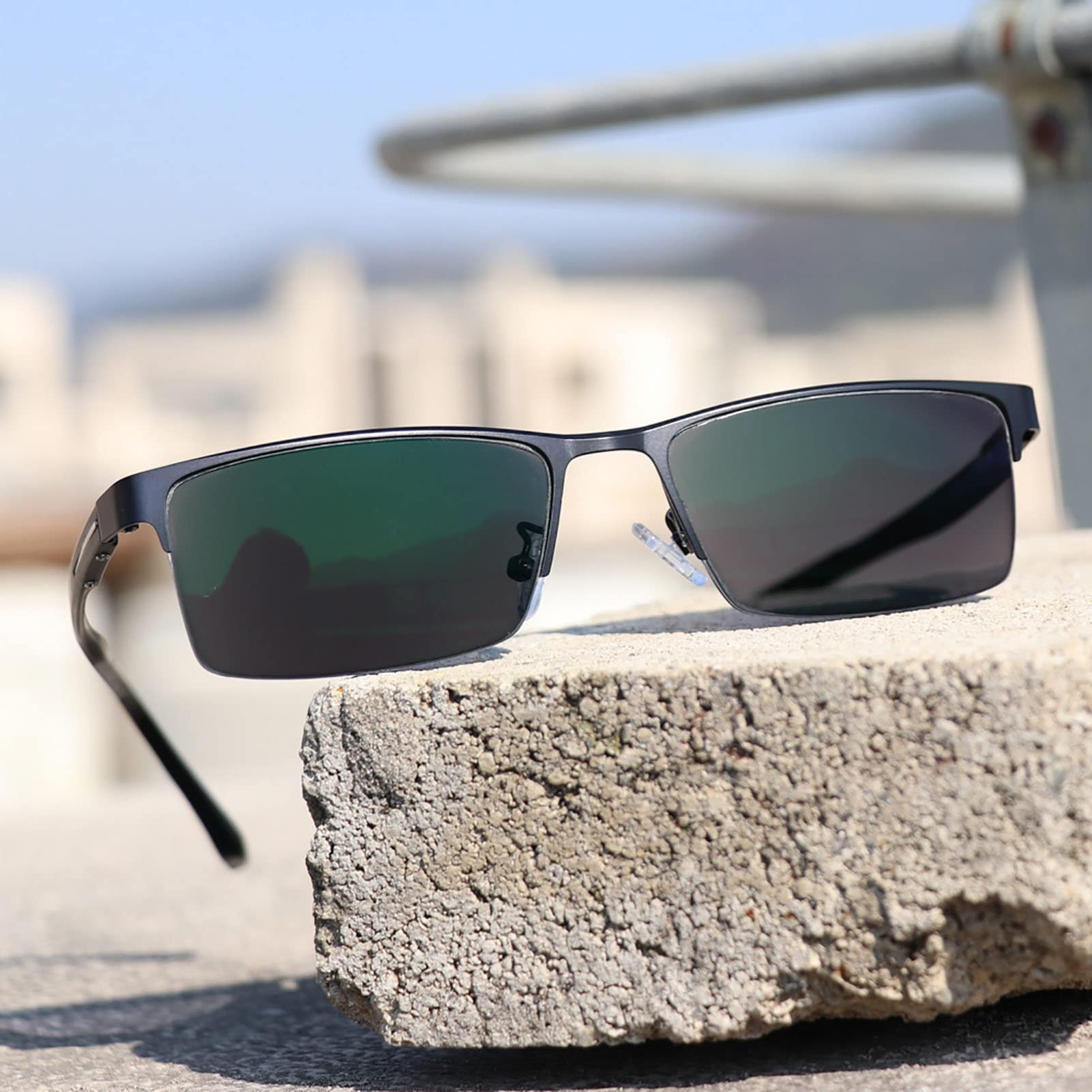 Gafas De Lectura, Gafas Presbicia, Lentes De Resina HD para Aliviar La Fatiga Ocular, Decoloración Anti-UV En El Sol, UV400, Antiradiación, Antideslumbrante (Color : Brown, Size : +1.00)