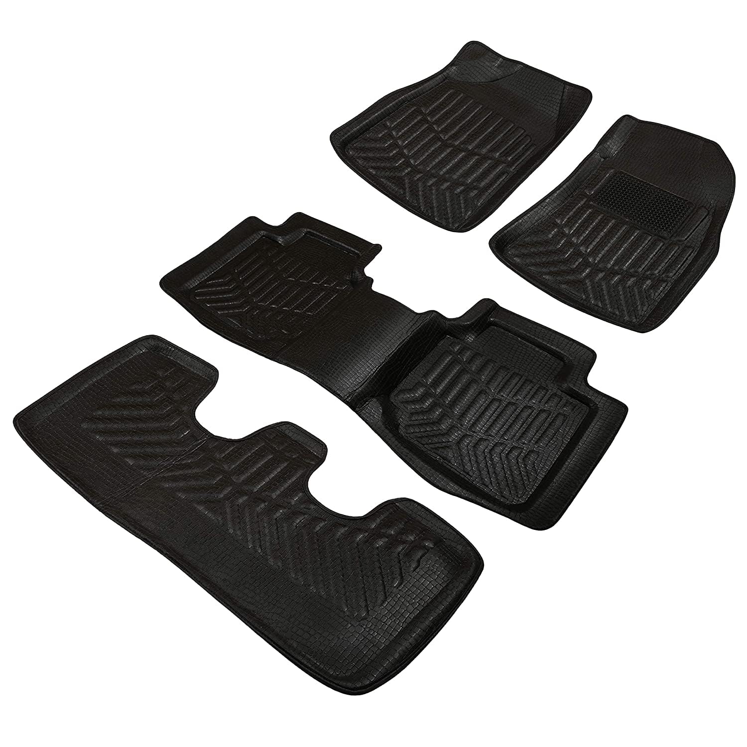 3D / 4D EVA Black, Plastic Car Floor Mats Compatible with Mahindra Xuv 500 New-image-16