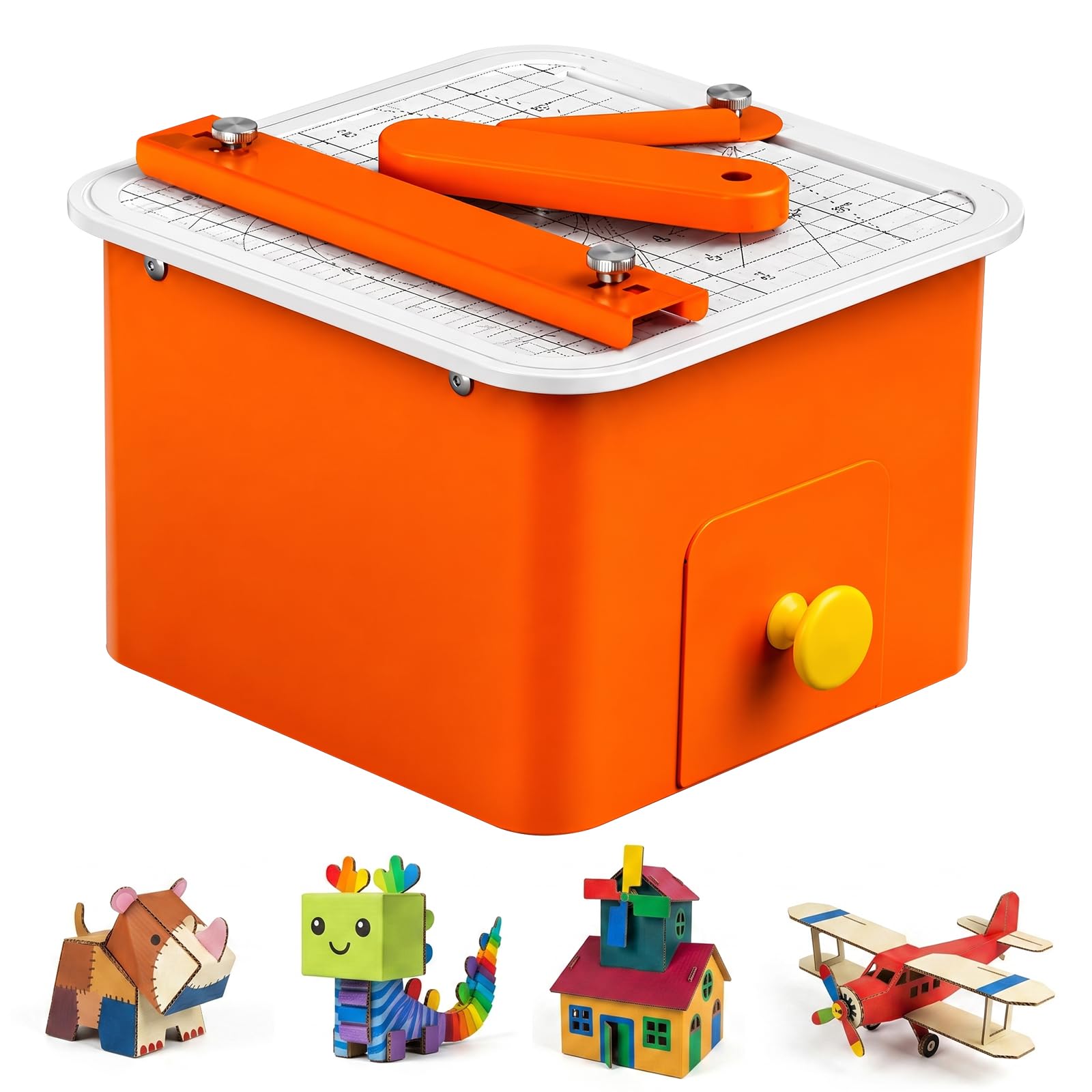 Kartonschneider Kinder, 45W Kartonschneider Elektrisch Sicheres DIY-Set, STEAM Lernspielzeug für Kinder ab 3 Jahren, ideales Karton Werkzeug für 3D-Modelle, DIY Projekte, Zuhause und Schule