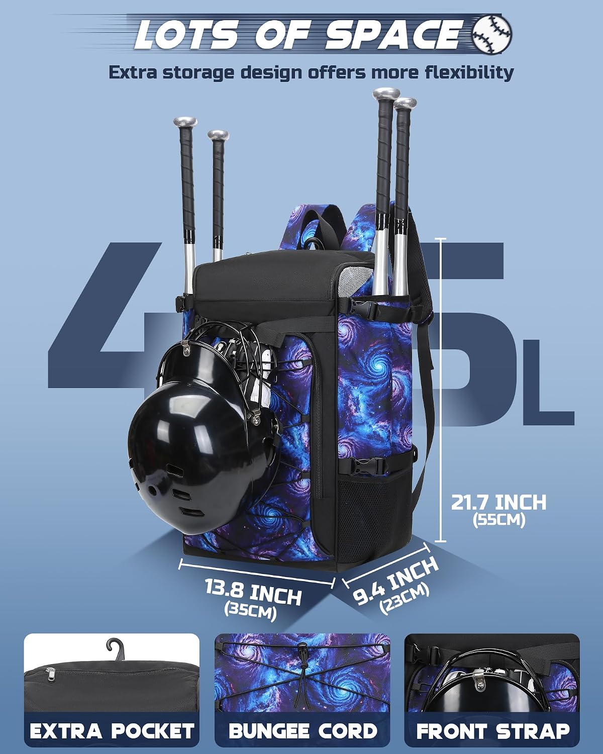 Baseball Softball Catchers Gear Bag for Helmet Chest Protector Leg Guards Cleats Large Baseball Softball Bat Backpack for Boys Girls Catchers Equipment Bag for Youth Adult