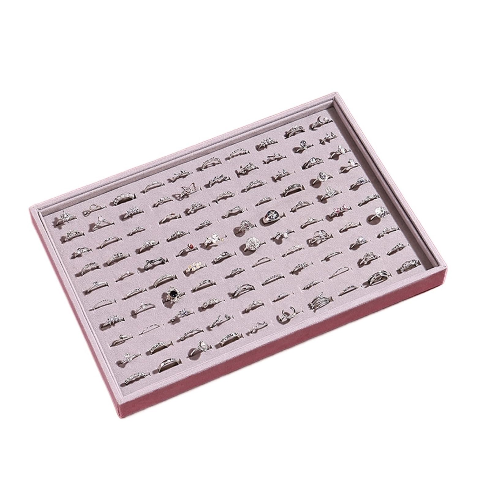 ZNJAMN 1pcs Ring Display Tray, Jewelry Organizer For Store Window for Ring(Grey)