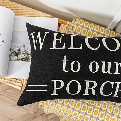 Miniatura 5 de LANANAS Fundas de almohada decorativas lumbares para sofá, dormitorio, niños, 12 x 20 pulgadas (12 x 20 pulgadas, porche)