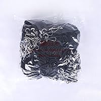 Vista 9 de HOSL Cordones de nailon negro, paquete de 100 cordones a granel para tarjetas de identificación de oficina con gancho giratorio