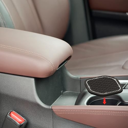 Miniatura 6 de Frienda 4 posavasos brillantes para automóvil, portavasos para automóvil, compatibles con Wrangler 2018-2022 Jl Jlu 2020-2022 Gladiator Jt,