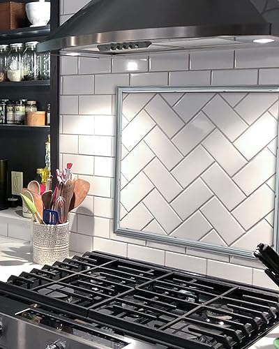 Vista 47 de Art3d - Revestimiento autoadhesivo de 10 pies para decoración de esquinas, despegar y pegar recortes en los bordes de los azulejos protectores