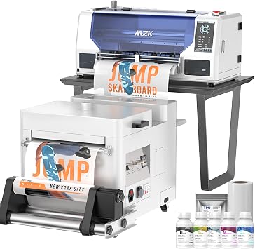 MZK A3 Plus DTF Printer XP600 Dual Printhead,3X Speed Compared to L1800,Built-in Automatic Timed Cleaning Mode+Ink Anti-Clog Design,7" LED Fouch Screen+Film Cutter,Gift Ink 2 Years
