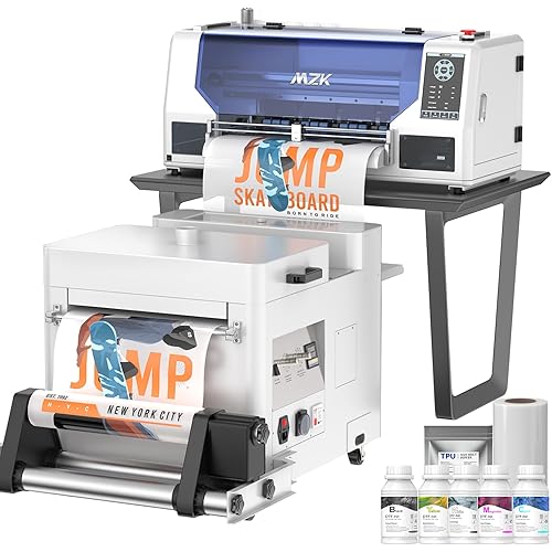 MZK A3 Plus XP600 Double-Head DTF Printer,Automatic Time Cleaning+Ink Anti-Clog Design,3X Speed Compared to L1800,5" LED Touchscreen+Film Cutter,Gift Ink 2 Years