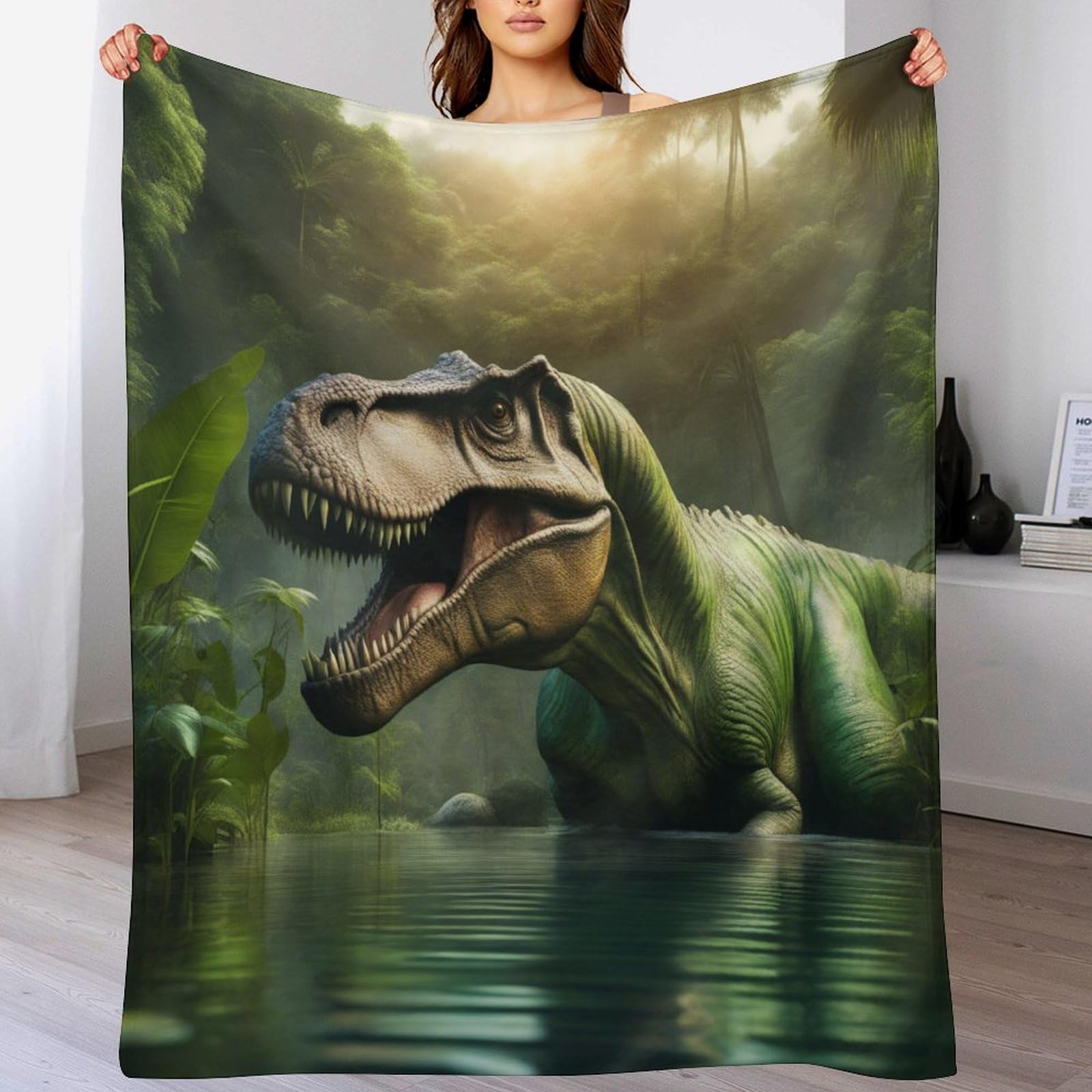Couverture en dinosaure pour vos soirées cocooning sur le canapé et voyages confortables
