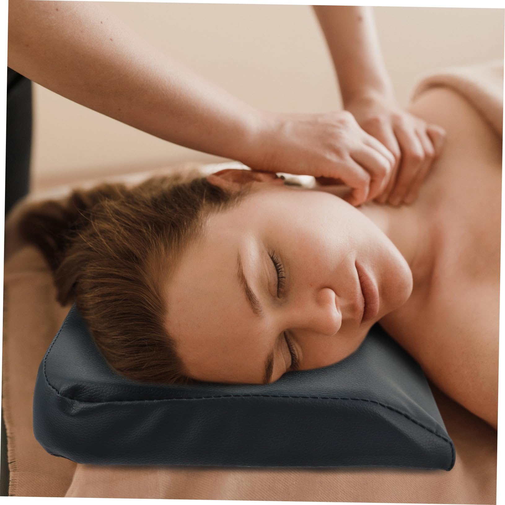 Anneome Massage Gesichtswiege Kissen für Beauty Salon und Heimanwendung Ergonomisches Kopfstützenpolster mit Großem Ausschnitt Langlebig und Komfortabel für Massageliegen Chiropraktiker