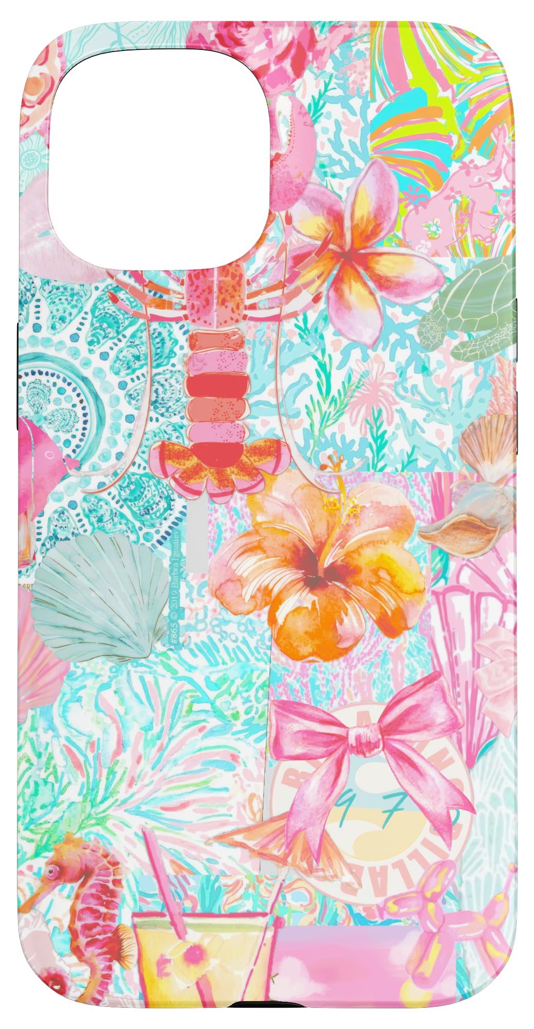 iPhone 15 Super Cute Pastel Summer Coquette Collage Scrapbook Case