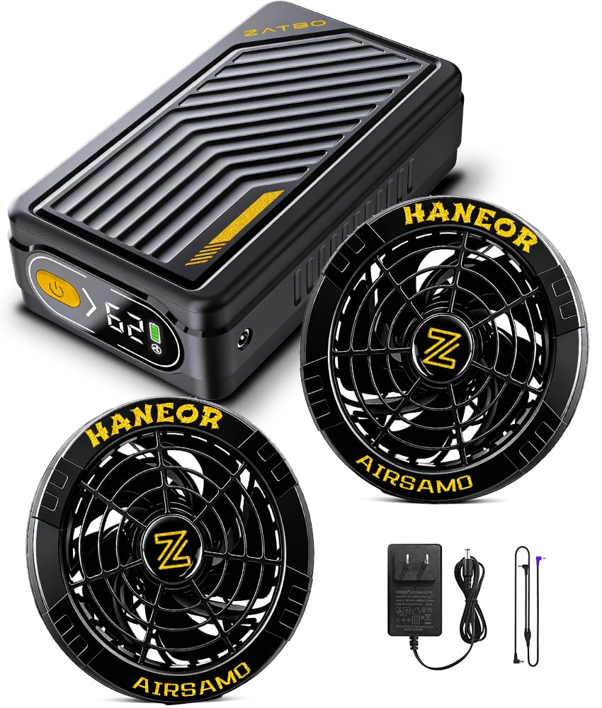 HANEOR 62V 空調ファン セット 50400mAh バッテリー 空調服 Amazon.co.jp: [Sarthen] 空調作業服 62Vファンバッテリーセット 日本