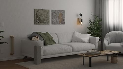 Miniatura 6 de Gatto Karino Sofá rascador para gatos, poste rascador para gatos de interior, protector de muebles (23 pulgadas, grafito)