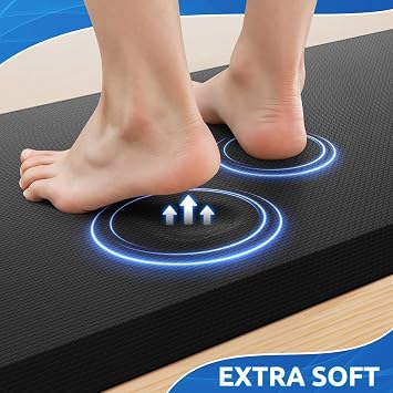 2PCS Kitchen Rugs Anti-Fatigue Kitchen Mat Comfort Standing Mat for Floor