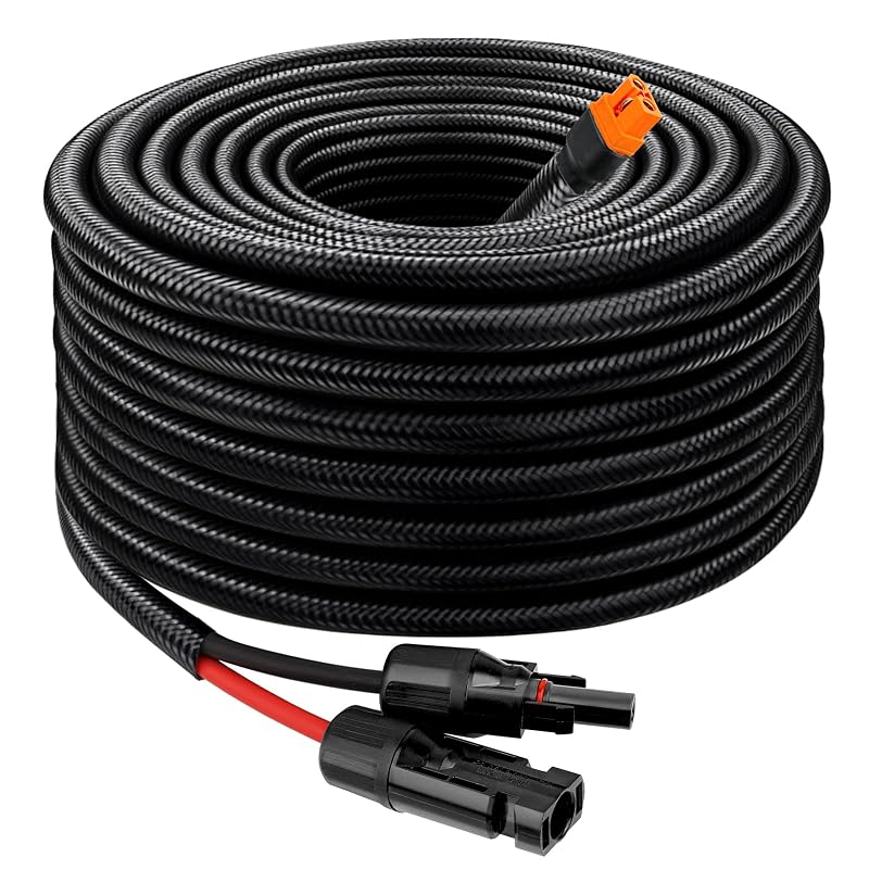 Cabo solar 10AWG para XT60i MOOKEERF com capa retardante de chama, 7,62 m
