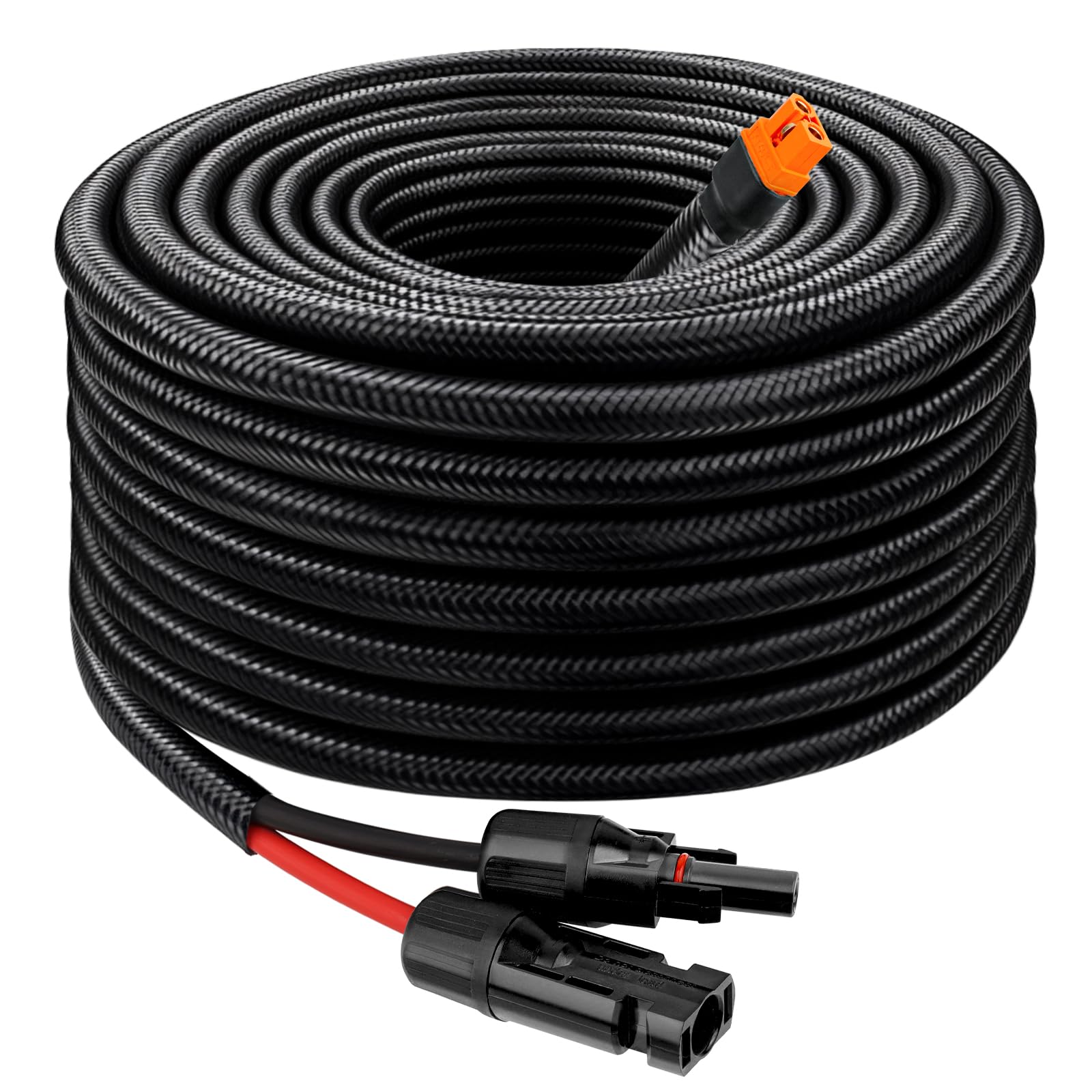MOOKEERF Câble solaire 10 AWG vers XT60i – Connecteur adaptateur panneau solaire vers XT60i avec gaine de protection ignifuge XT60i-F pour centrale électrique portable générateur solaire
