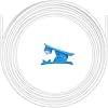 HICTOP 5M16.4FT Teflon Tube 2.5mm ID x 4mm OD for Bambu Lab A1A1 miniP1PP1SX1C & Creality K1K1 MaxK2Ender 3 V3 1.75mm Filament Bowden Tube for 3D Printer with a Teflon Tube Cutter White