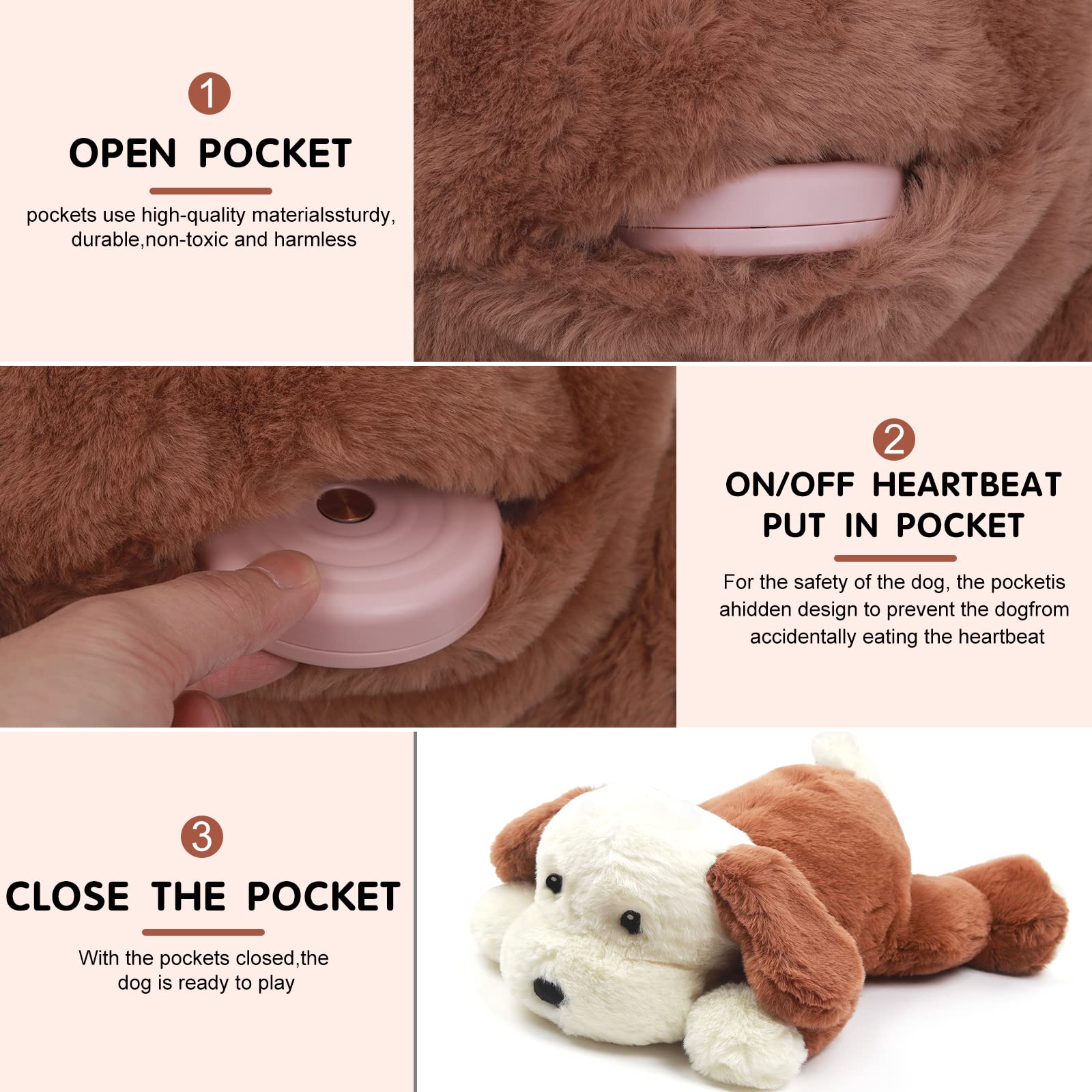 Amazon | Snorbirell 子犬 心臓の鼓動おもちゃ 不安解消用