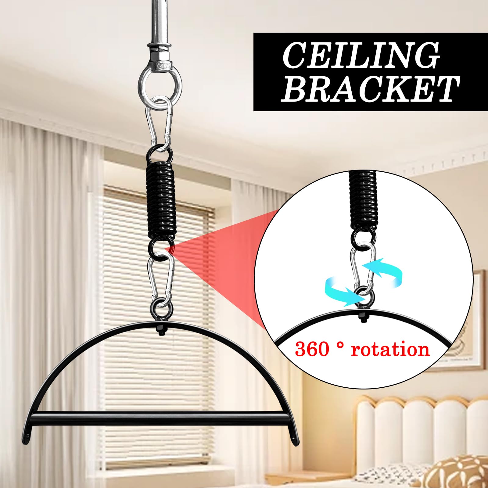 2.0 Support pour Balançoire Sexuelle Balançoire pour Plafond,Meuble Sexuels Jeux pour couples Set Accessoires Hard,Kits de Fesseln Extrême,Supporte jusqu'à 1100 lb (A)