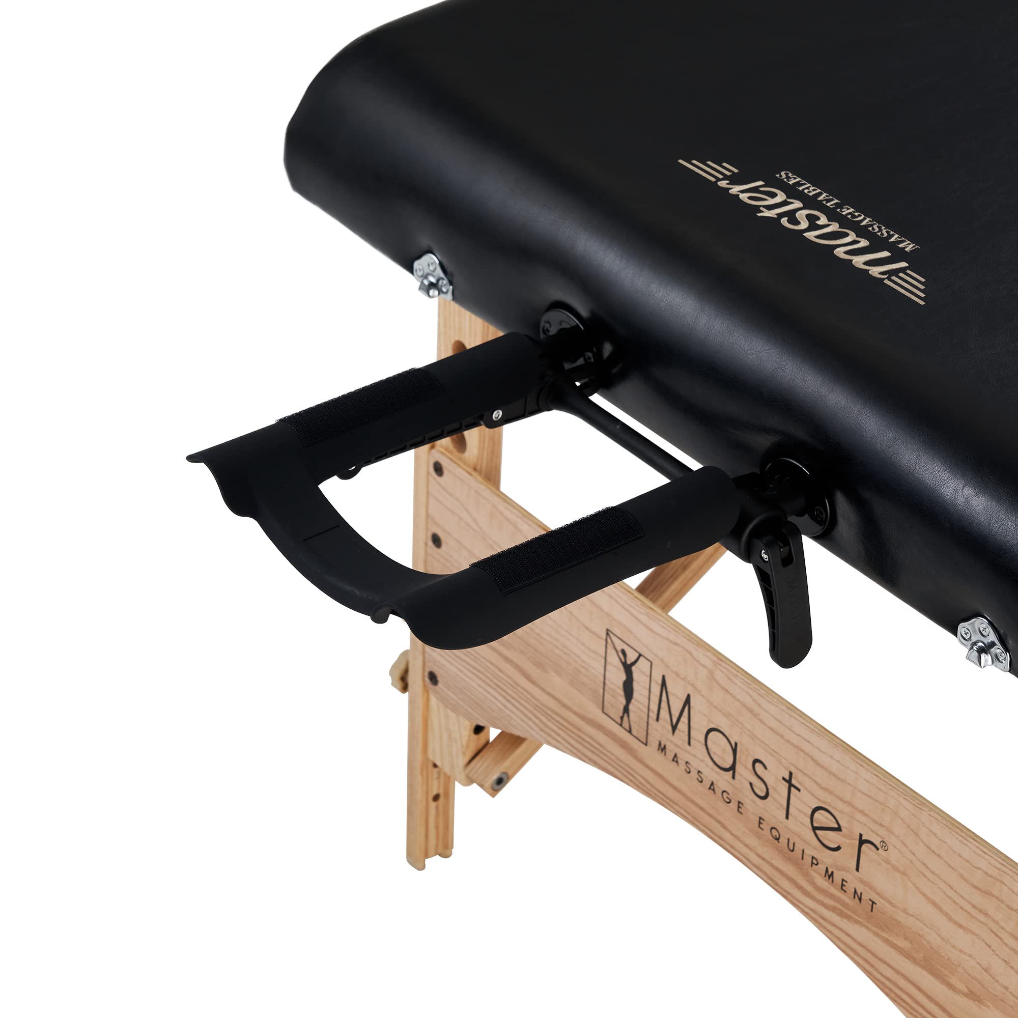 Master Massage 81cm Gibraltar XXL Massageliege Couch Mobil Klappbar Massagebank Beauty Bed Tattoo Liege Holz mit Transporttasche, Schwarz