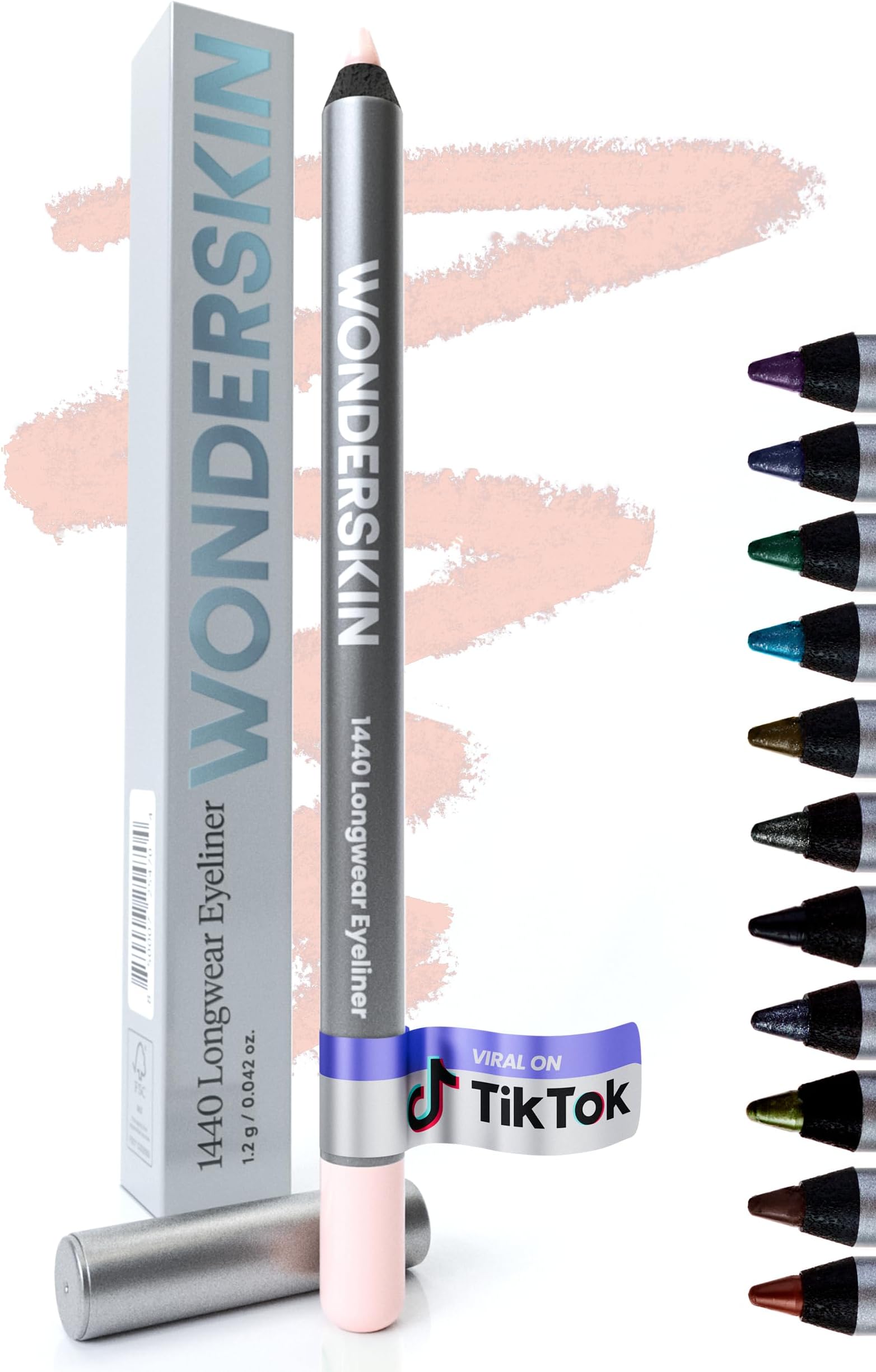 – Wonderskin Eyeliner Pencil, 1440 Longwear Pink Eyeliner Pencil - Waterproof, Sharpenable & Smudge Proof