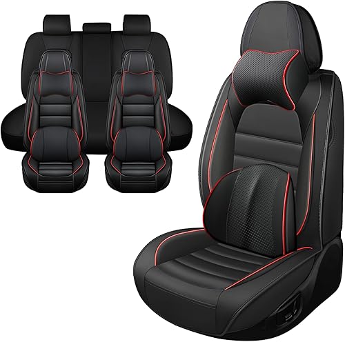 Iceleather Fundas de asiento de automóvil de lujo para Chevrolet Colorado 2015-2023, impermeables, suaves, transpirables, de piel sintética, con