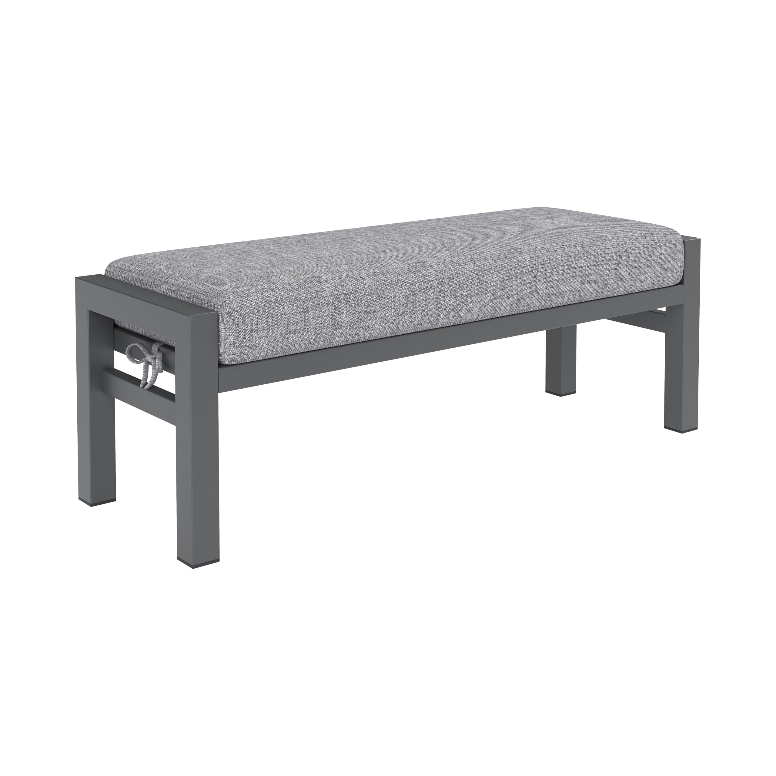 Merax Gartenmöbel Set für 8 Personen, Garten-Essgruppe mit Ecklounge & Bank, 6-Sitzer Ecksofa mit Glastisch 140×70 cm, handgeflochtenes PE-Geflecht, verzinktes Eisen, grau