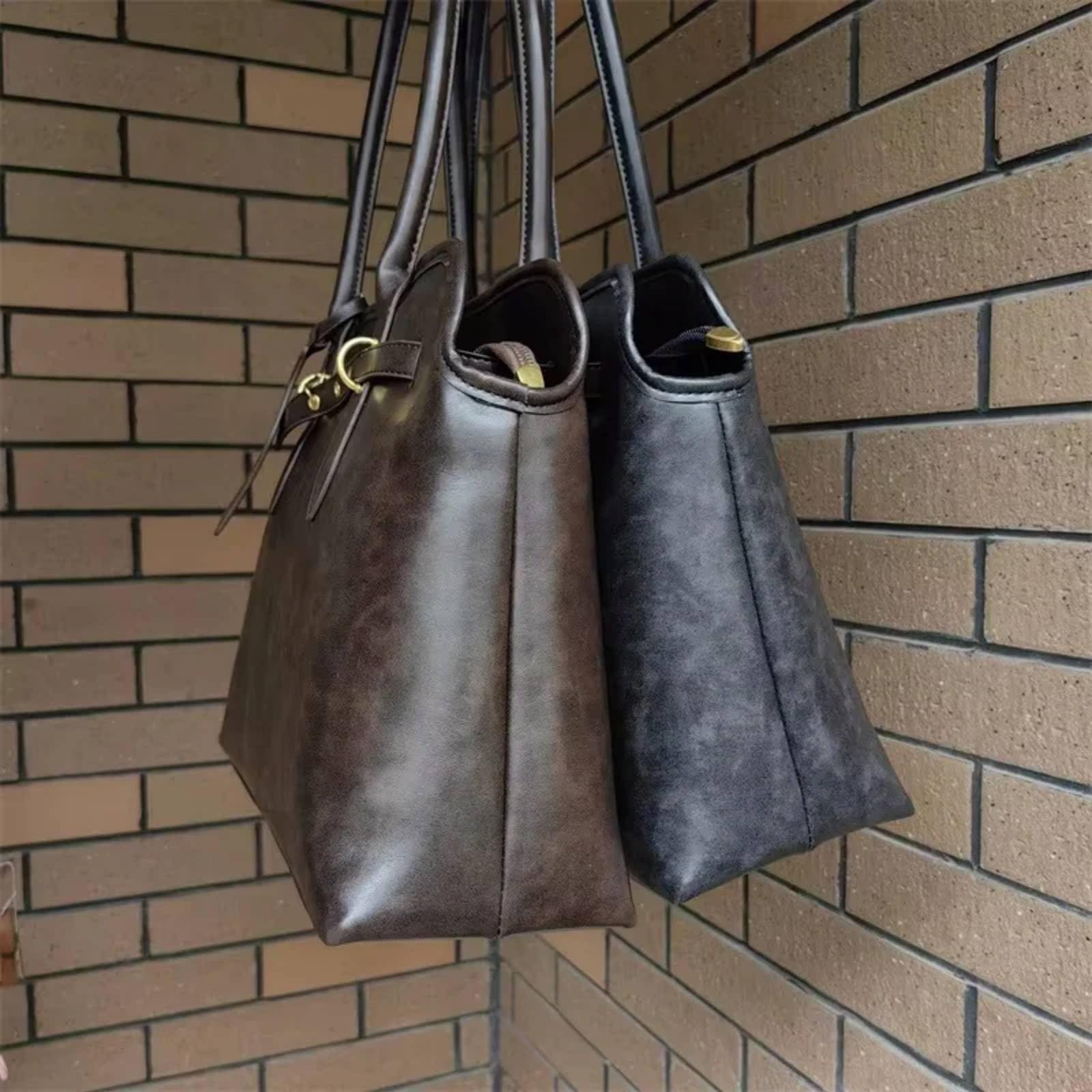 Bolsos de Mujer Bolso Hombro PU Gran Capacidad Vintage para Mujeres