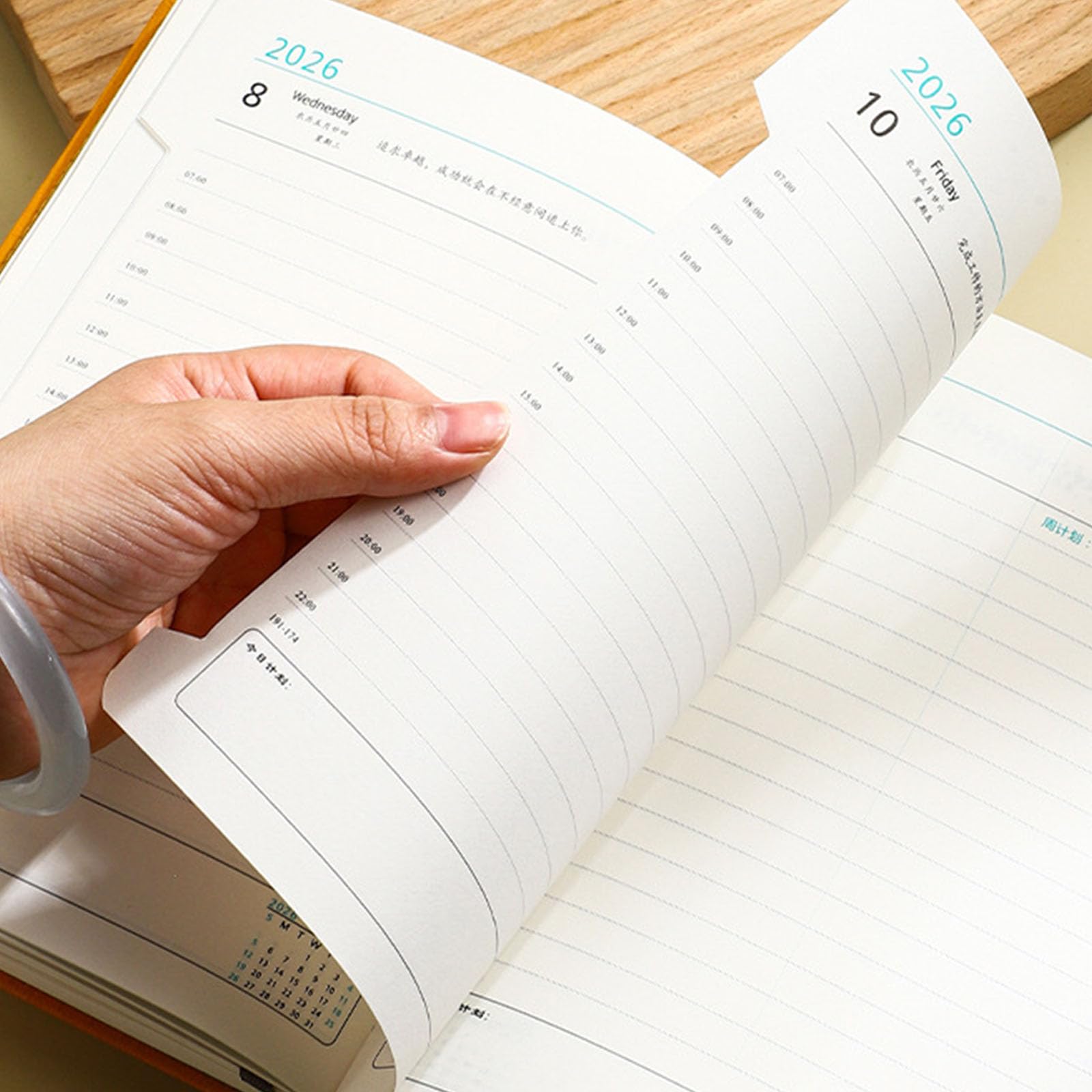2026 Work Life Planer Reisetagebuch Zeitplan Notizbuch Kompakte Größe Aufgabenverfolgungssysteme Reibungsloses Schreiberlebnis Wöchentliches Monatliches Kalender Notizbuch